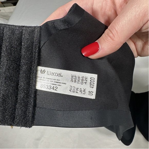 NWT $72 Wacoal [ 42DDD ] Superbly‎ Smooth Underwire Bra Black - Picture 9 of 10